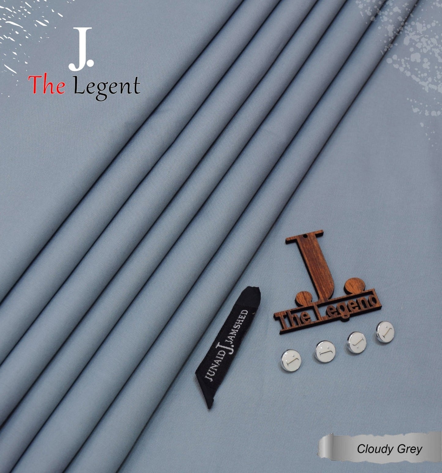 J. Junaid Jamshed wash and Wear Boski Metalic Gray